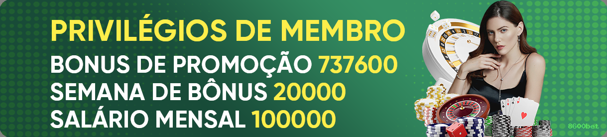 Bônus boas-vindas 8600bet R$100